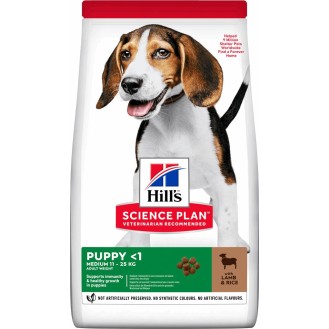 Hill's Science Plan Puppy <1 Medium 2.5kg Dry Food for Medium Breed Puppies with Lamb / Rice